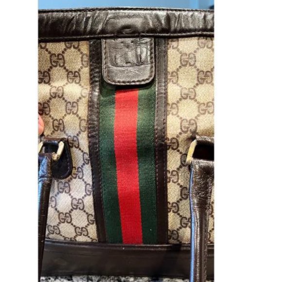 1960' GUCCI ANTIQUE TRAIN CASE LUGGAGE BAG - Picture 4 of 16